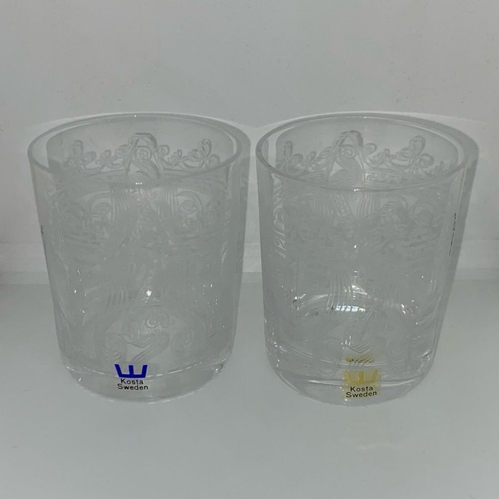 Kosta Boda Cocktail Glasses S:T ERIK design Vicke Lindstrand set of 2 glasses - Picture 2 of 8